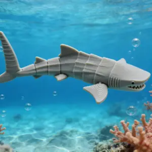 3D Printed Shark Gradient Model, Multicolor Plastic Collectible Decoration, Perfect for Car and Desktop Display, Animal Lover Gift, Holiday Party