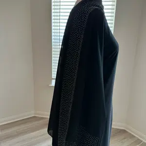 Black rhinestone abaya