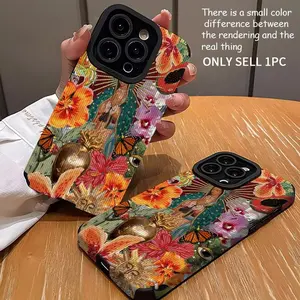 Mexican Style Virgin Mary Collage Design Phone Case Casing for iPhone 17/16/15 Series, Anti-Dirt Protective Fashion Creative Trendy Mobile Cover