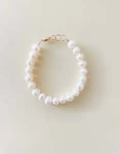 Dainty Pearl Bracelet – Real Freshwater Pearls with 14k Gold-Filled Findings