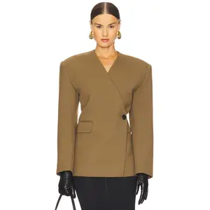 EAVES Naama Blazer in Olive Green
