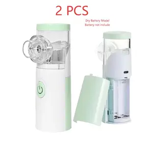 2PCS Portable Handheld Nebulizer Set for Adults & Kids Auto-Cleaning Modes Ideal for Breathing Problems Compact & Easy to Carry