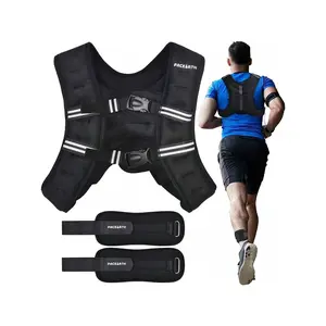 Sports season  PACEARTH Weighted Ankle Wrist Weights 6lbs 30lbs Body Weight Vest With Reflective Stripe Size Adjustable Workout Equipment Strength Training Walking Jogging Running For Men Women Strength training