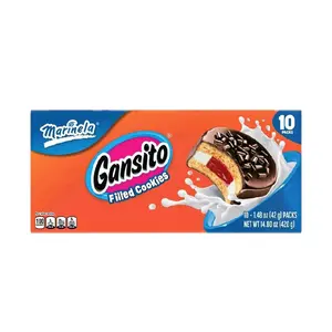 Gansito Filled Cookies - 10 Packets of Filled Cookies - Snack Biscuit - 14.80 oz (440 g) Total Weight