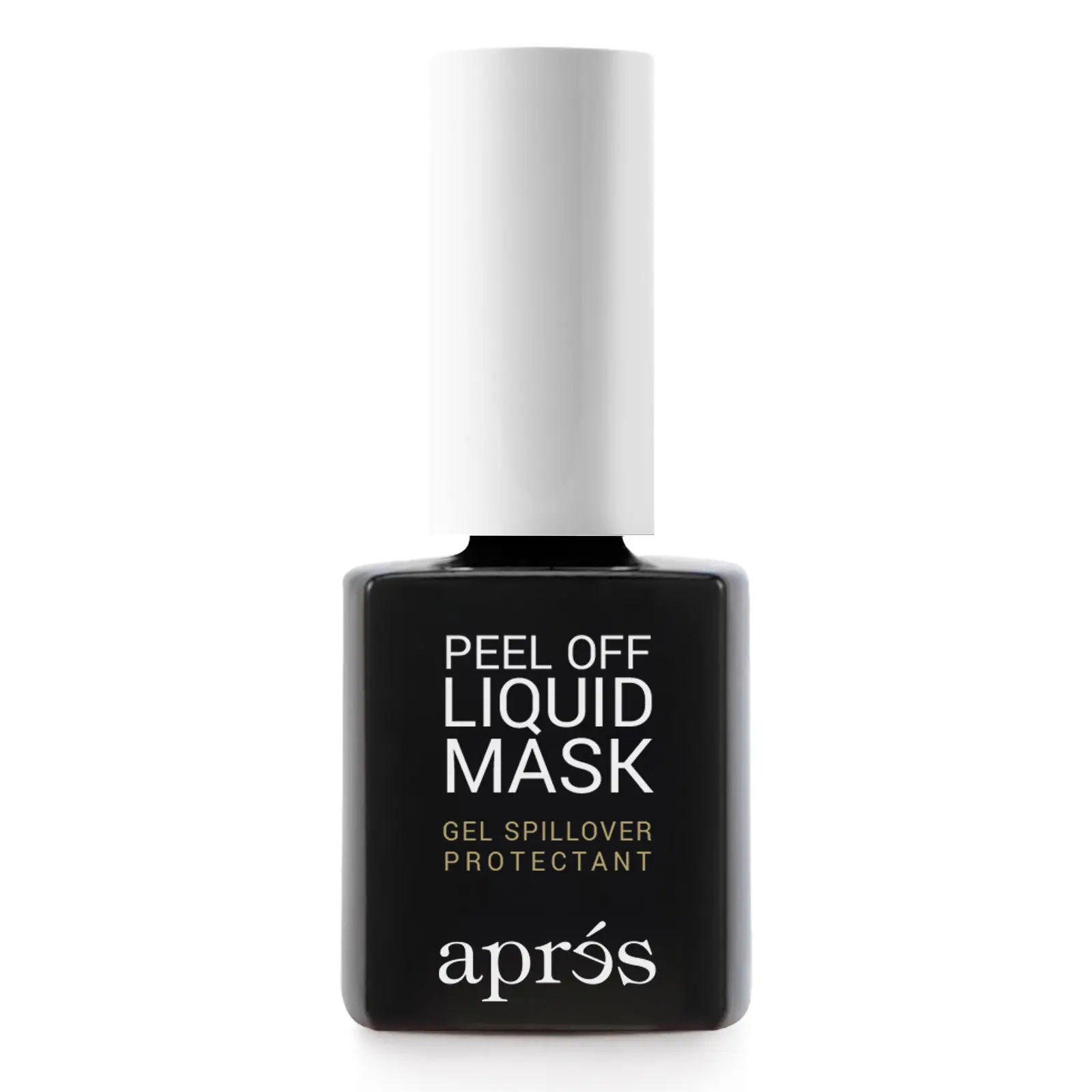 Aprés Nail Peel Off Liquid Mask for Gel Nails | Skin Protector with Built-In Brush | 15ml, Nail Polish, Manicure Latex Clean