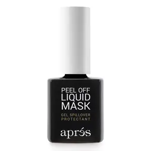 Aprés Nail Peel Off Liquid Mask for Gel Nails | Skin Protector with Built-In Brush | 15ml, Nail Polish, Manicure