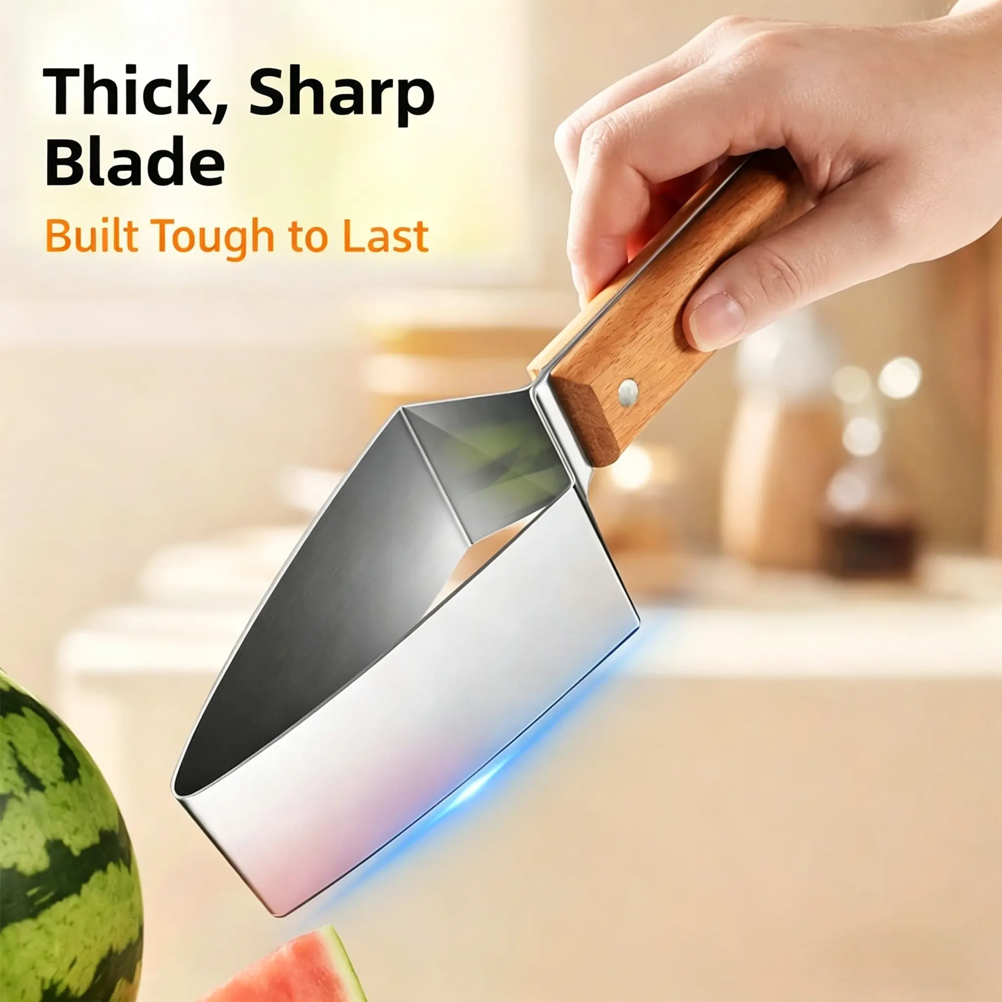 No More Messy Watermelon! 2-in-1 Watermelon Cutter Slicer, Effortless Cube Cutter for Summer Parties & Picnics