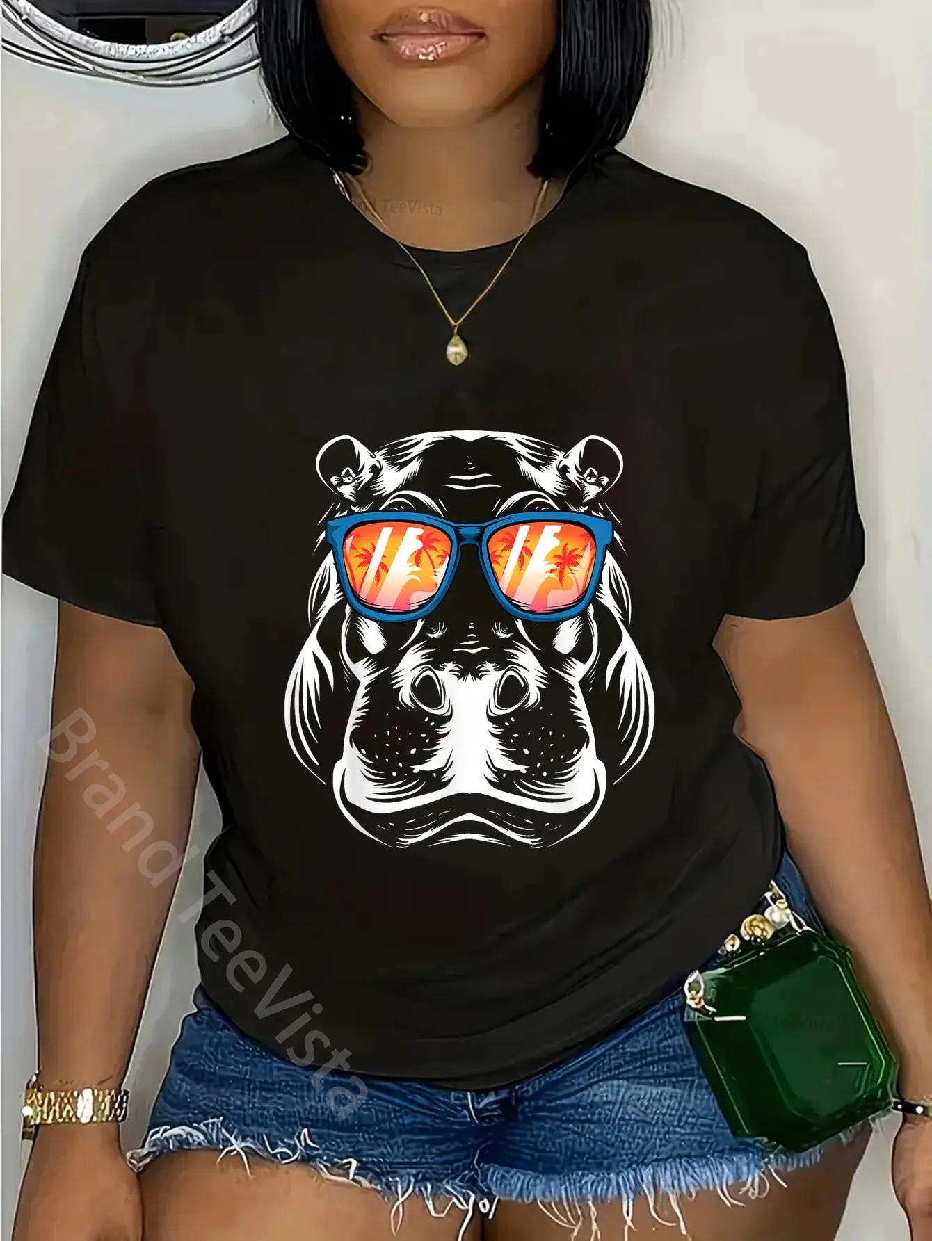 100% Cotton Cool Hippopotamus For Men Women Hippo Zoo Day Animal Lover T-Shirt