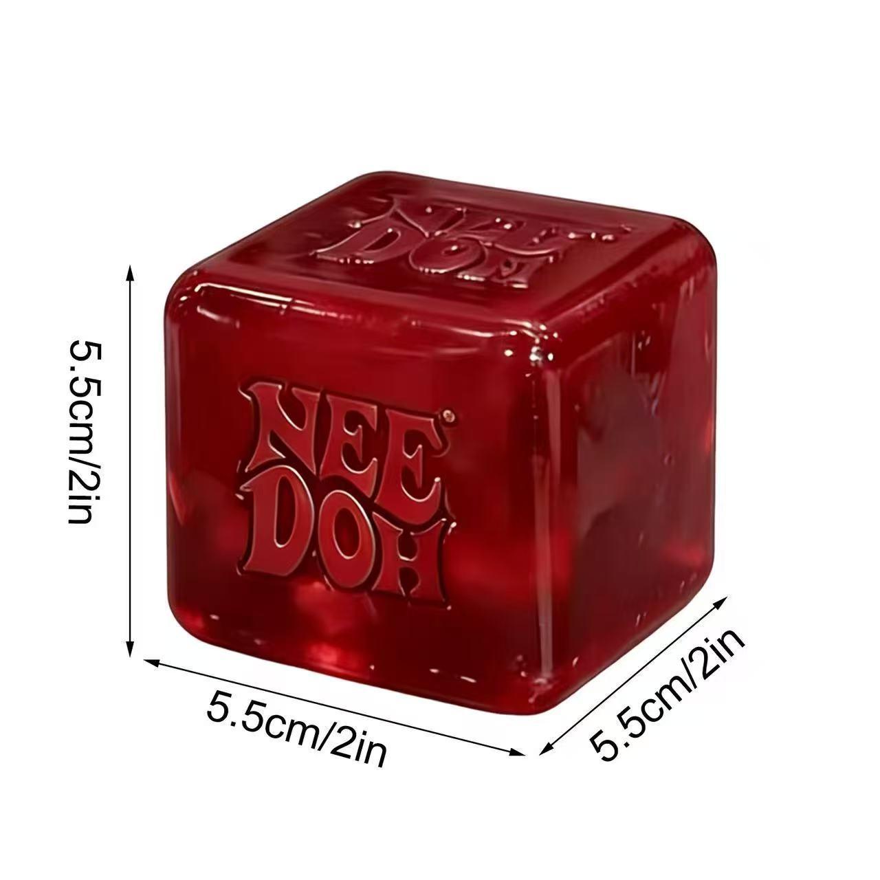 2026 NEW Needoh Nice Cube Water Drop Squeeze Toy Dr Pepper, Red Stylish Sensory Stress Relief Ball, Soft Squishy Fidget Toy, Relaxing Anxiety Reducing Hand Toy, Perfect Gift for All Ages