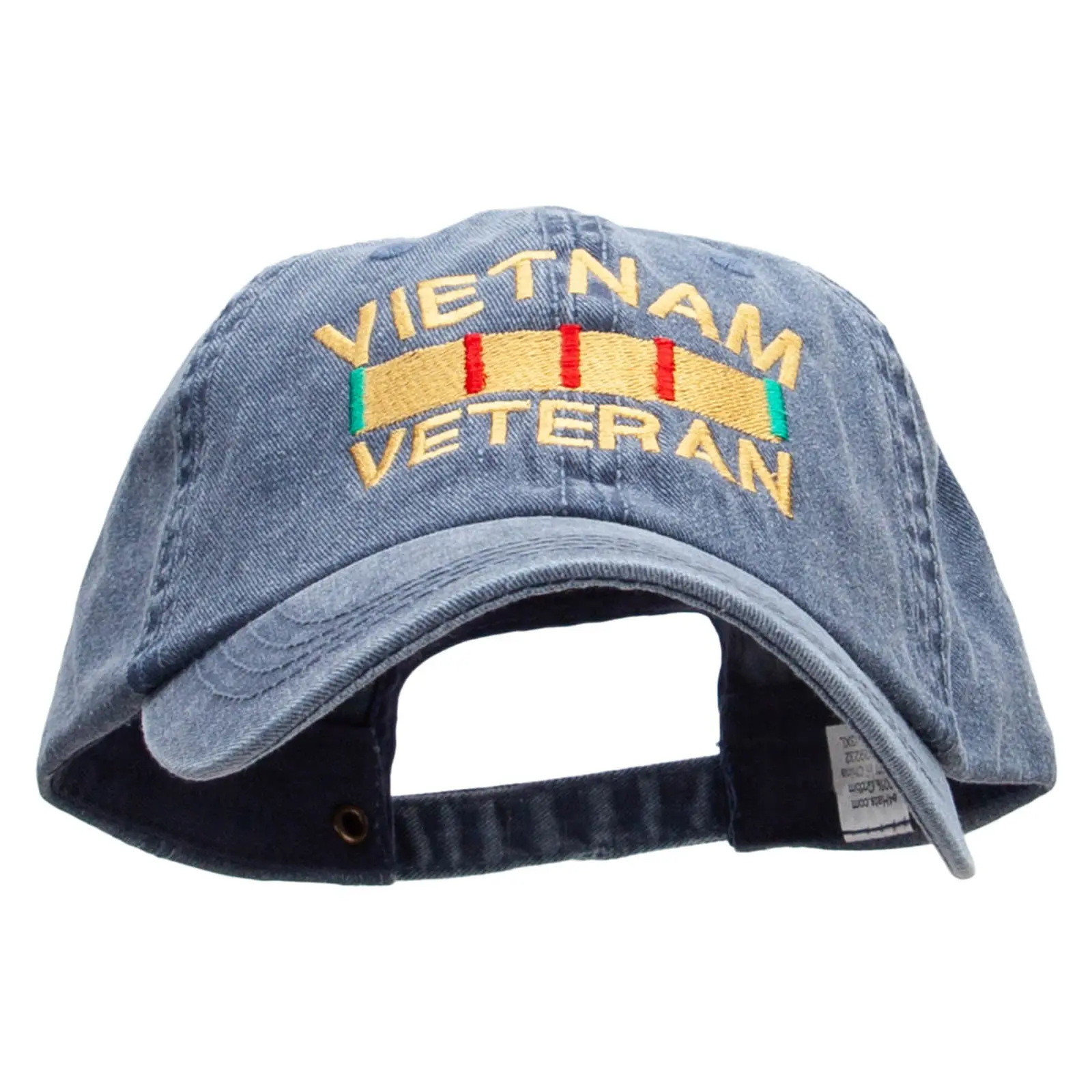 Vietnam Veteran Embroidered Big Size Washed Pigment Dyed Cap