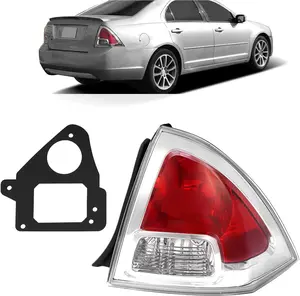 HECASA Right Outer Tail Light Compatible with 2006-2009 Ford Fusion S SE SEL Halogen Taillight Rear Brake Lamp Assembly Replacement for FO2819113 Red&Clear Lens Passenger Side