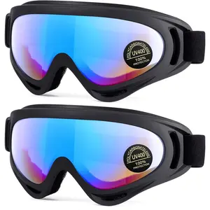 F-SGL08  Kids Motorcycle Goggles - 2-Pack Dirt Bike Off-Road Racing Goggles for Boys & Girls