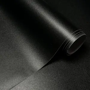 Matte Frosted Black Vinyl Wrap Film Roll With Air Release Self Adhesive Car Wrapping Motorcycle DIY Sticker Decal