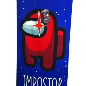 P.M.I. Among Us Bath Pool Beach Towel Set - 27" x 54" Giant Among Us Beach Towel   | Among Us Bathroom Decor