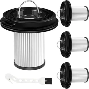 4 Pack Vacuum Filter for  CleanView XR Pet 300W/CleanView XR 200W Cordless Vacuum Filter Replacement 3789 3789U 3789X 3797 3797V 3797W Replace 1638010 with 1 Little Brush by