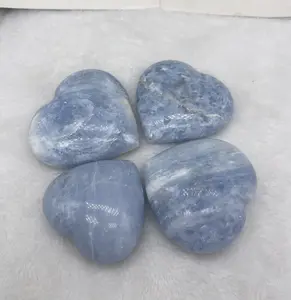 Celestite heart-- with inclusion