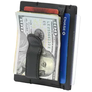 Alpine Swiss Double Diamond Mens RFID Money Clip Front Pocket Wallet