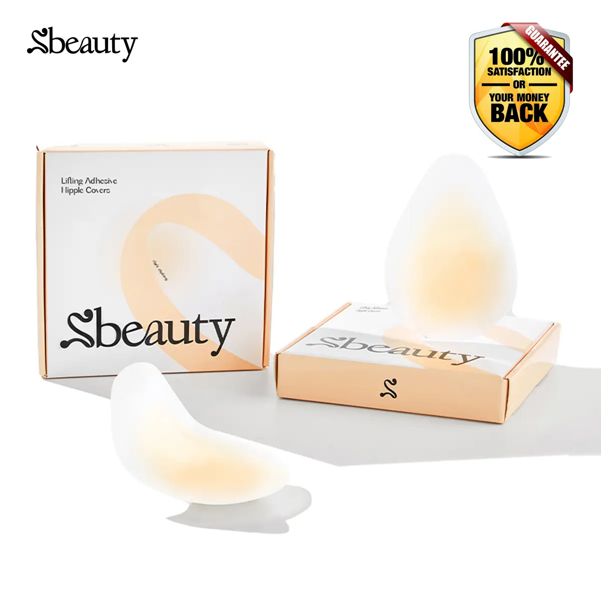 Sbeauty Lifting Adhesive Nipple Covers with Aloe Vera Extract Bra Pads for Women's Basic Minimalist Bras Secure Comfortable Wear
