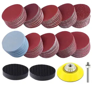 300 count 2 Inch Sanding Discs Pads, Hook and Loop Pads Kit for Drill  Rotary Tools with 1/4" Shank Backing Pad and 2 count  Buffering Pad 80 120 180 240 400 600 800 1000 2000 3000 Grits