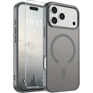 Magnetic Phone Cases for iPhone 17 Pro Max Case 16 15 14 13 12 Pro Max Plus (Compatible with MagSafe)(Military Grade Drop Protection) Translucent Matte Shockproof with Anti-Fingerprint Phone Cover case for iphone 17 Pro Max