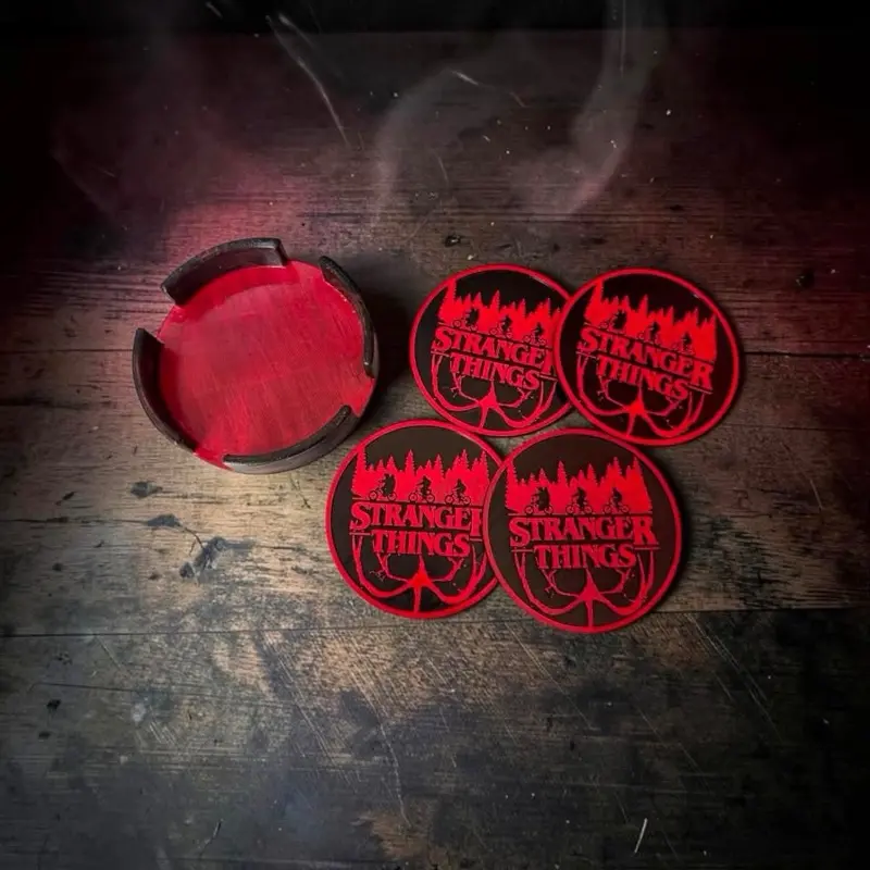 Stranger Things Themed Table Coasters, Stylish Kitchen Tableware Rests
