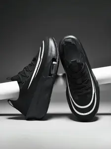 Trendy Couple Running Shoes, Breathable Textile Material, Anti-Slip Wear-Resistant Sole, Comfortable Lining, Suitable for Sports, Breathable Running Sneakers