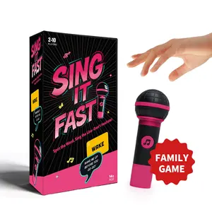 Snatch the Mic Music Party Game, Family Card Game for 2-10 Players, Board Game for Bad Singers, Hilarious Nights & Birthday Party