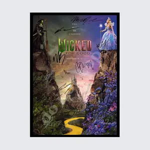 WICKED FOR GOOD MOVIE CAST SIGNED AUTOGRAPH POSTER PRINT v3