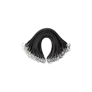 VEVOR Rubber Bungee Cords, 50 Pack 21 Long, Weatherproof Natural Rubber Tie Down Straps with Crimped S Hooks, Heavy Duty Outdoor Tarp Straps for Securing Flatbed Trailers, Canvases, Cargo, and More