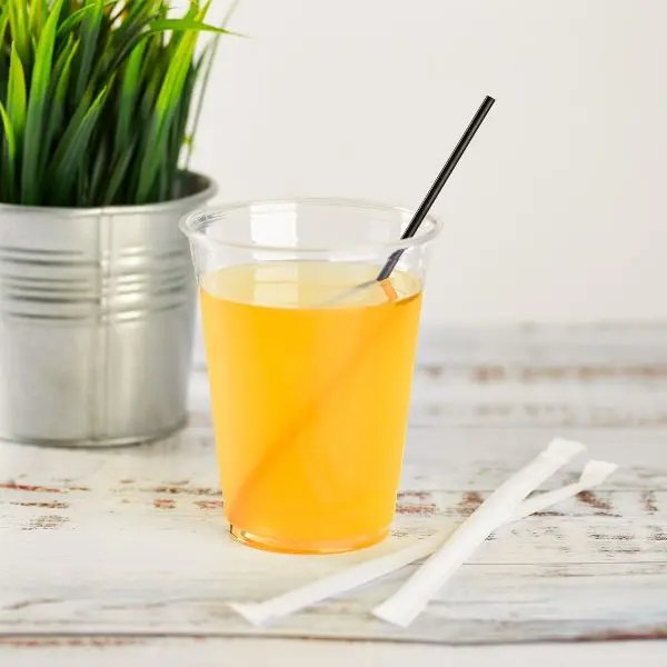 [5,000 ct] Stir Straws | Individually Wrapped | Black, PP (7.5")
