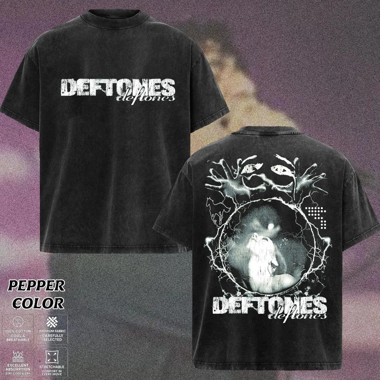 Deftones Band T-Shirt, Dreamy Alternative Metal Graphic Tee, Dark Romantic Y2K Aesthetic Shirt, Distressed Shoegaze Music Merch, Gift for Fans, Unisex Merch for Men & Women HTN
