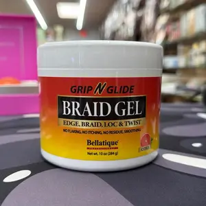 Bellatique GRIP N GLIDE Braid Gel for Edge Braid Loc & Twist 10 oz/284 g Enhances Styling Long Lasting Haircare