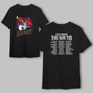 Ernest 2026 Tour Photo Tee - Unisex Heavy Cotton Graphic T-Shirt with Classic Fit for Everyday Streetwear Comfort and Durable Screen Print Quality
