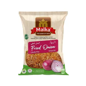 Malka Crispy Fried Onion 400g (14.10 oz) Pack of 3- Made With Real Onions, 100% Natural, Halal, Non-GMO & Vegan - No Added Color & Flavor - Sealed in Air Tight Bag