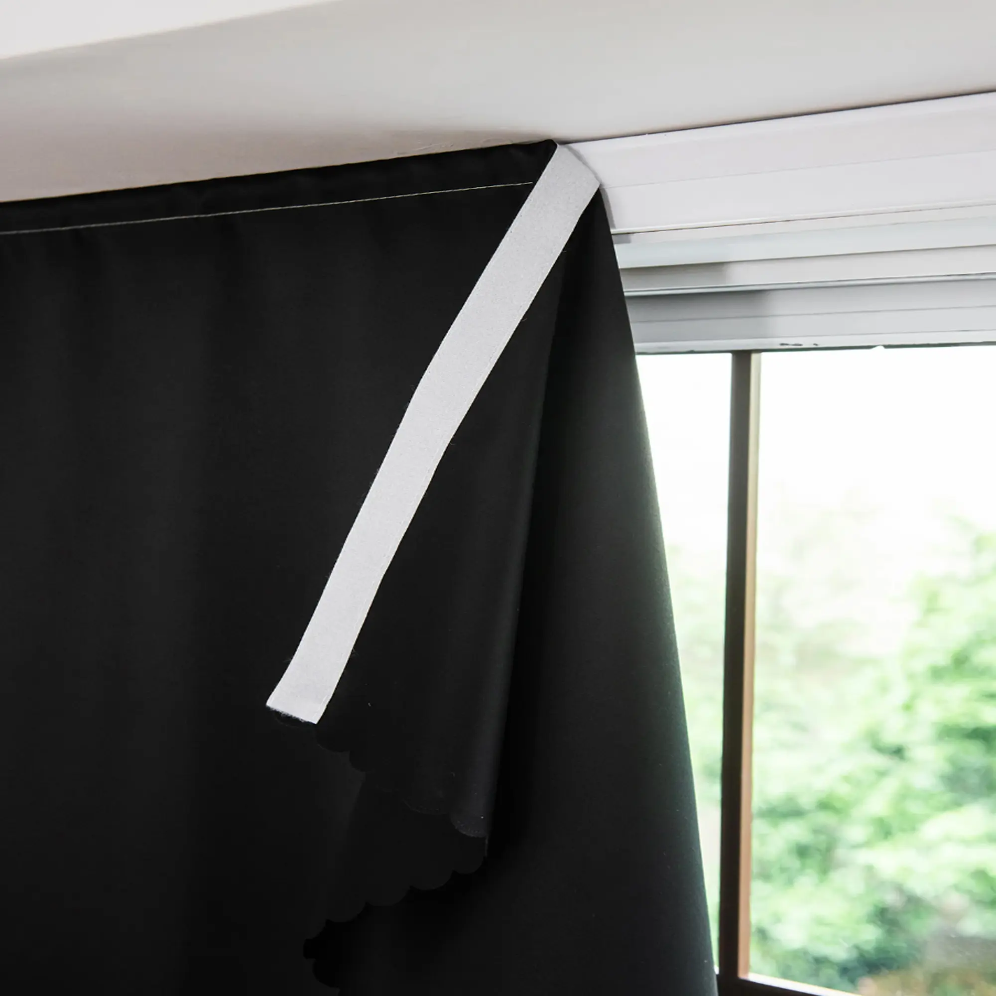 100% Blackout Curtain, Self-Adhesive, No Drilling Required, Easy Install, Sunlight Blocking Heat Insulation Privacy Protection, Modern Interior, Blackout Window Cover