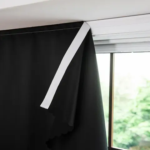 100% Blackout Curtain, Self-Adhesive, No Drilling Required, Easy Install, Sunlight Blocking Heat Insulation Privacy Protection, Modern Interior, Blackout Window Cover, Blackout Bedroom Curtains