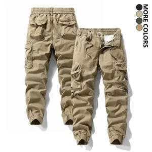 Men’s tactical cargo pants — multifunctional pockets (some zippered), designed for outdoor hiking, construction, and travel; professional all‑season model (spring/autumn/summer); solid color design; practical multi‑pocket design suitable for everyday outi