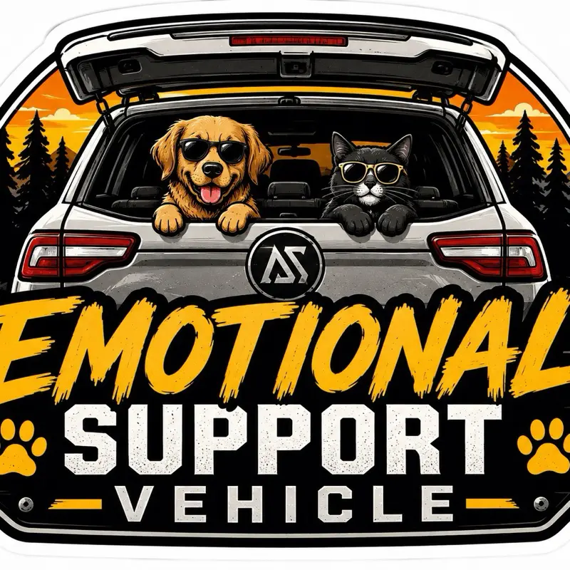 Emotional Support Vehicle Sticker