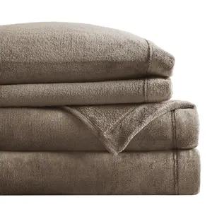 Soloft Plush Bed Sheet Set, Wrinkle Resistant, Warm Soft Fleece, 14" Deep Pocket, Matching Pillow Case, 3/4 Piece