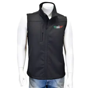 Men's Cowboy Hardware Black "Hecho En Mexico" Polyshell Vest