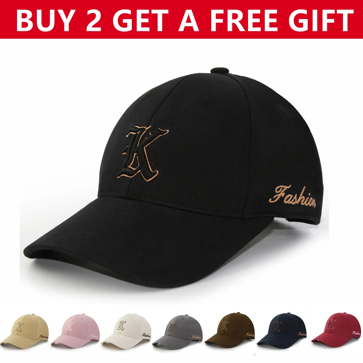 Unisex Embroidered Cotton Baseball Cap – Back to School, Adjustable Strap, Soft Fabric, Everyday Streetwear for Teens & Adults