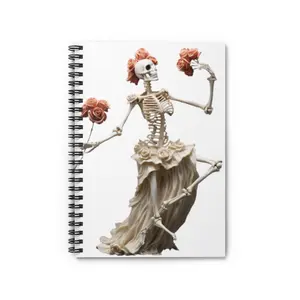 Skeleton Spiral Notebook, Dark Academia, Gothic Notebook, Goth, Junk Journal, Skull Notebook