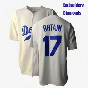 [New Diamond] Unisex #17 Ohtani Baseball Jersey - Lightweight Button-Down Shirt, 2025 Popular Street Style Fan Outfit, Holiday Gift for Your Loved Ones