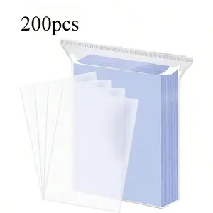 200 Transparent Protectiv Card Sleeves, High-Transparency Clear Card Film,Plastic Card Protective Sleeve for Trading Cards, Baseball Cards, Collectible Cards, Sports Cards