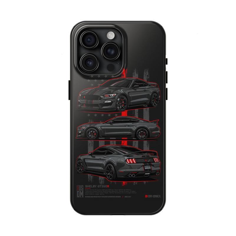 Shelby GT350R - USDM - CarCorner Phone Case Suitable for iPhone 17-11 Pro Max/Plus and  Samsung Galaxy S23-25