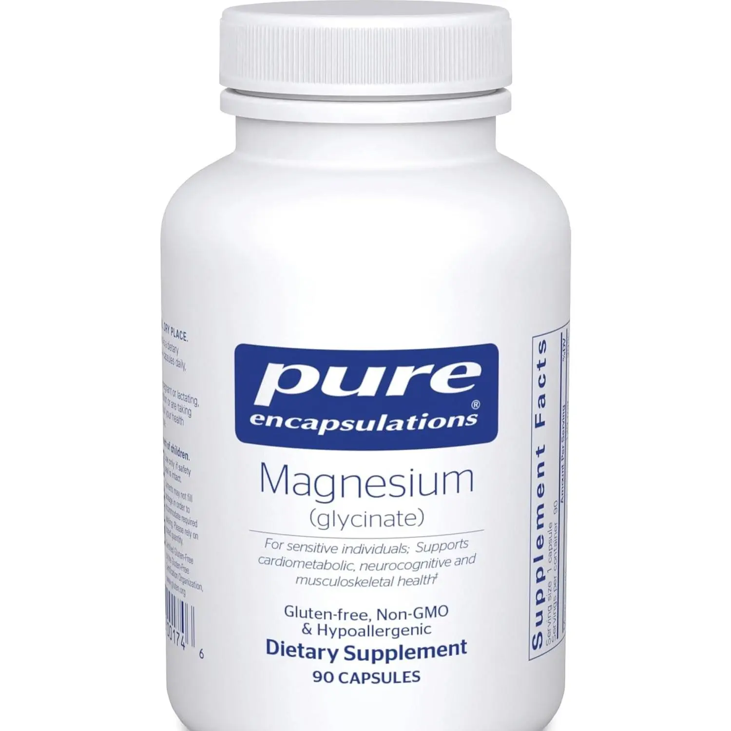 Magnesium (Glycinate), 90 Capsules | Supplement to Support Stress Relief, Sleep, Heart Health, Nerves, Muscles, and Metabolism*, with Magnesium Glycinate