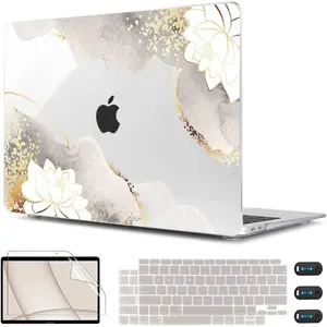 CISSOOK Compatible with MacBook 13 inch Case 2021 2020 2019 2018 2022 Release Model: M1 A2337 A2179 A1932, Floral Hard Shell Case Cover for MacBook 13 inch with Retina Display and Touch ID