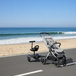 Adjustable Stroller Step Board for Kids 55lbs with 2 Wheels for Parent Use home essentials