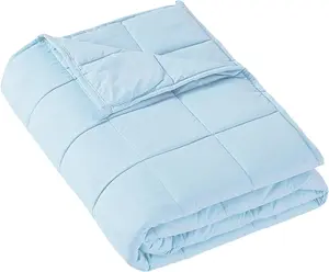 Weighted Blanket for Adults  Size 15 lbs, Cooling Blanket for Hot Sleepers, Machine Washable Soft Bed Blanket with  Glass Beads, 60''x80'' 15 Pounds Blue