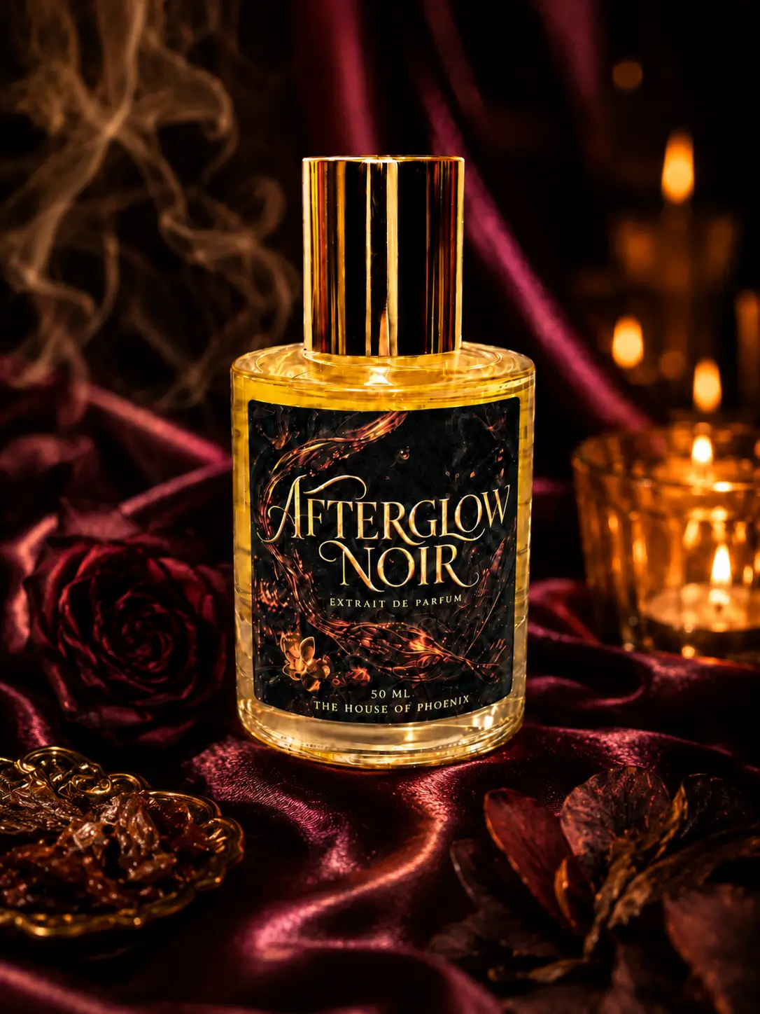 The House of Phoenix Afterglow Noir Extrait De Parfum Spray - Unisex 50ML Night Wear Fragrance with Boozy Amber, Single Bottle